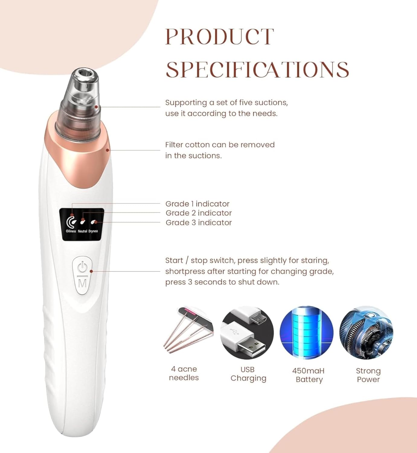 Electric Face Vacuum Blackhead Remover