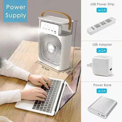 Electric Humidifier Fan – 2-in-1 Hydrating Cooling Station