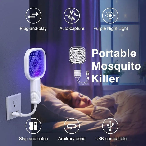 Mini Portable USB Mosquito Racket with UV light